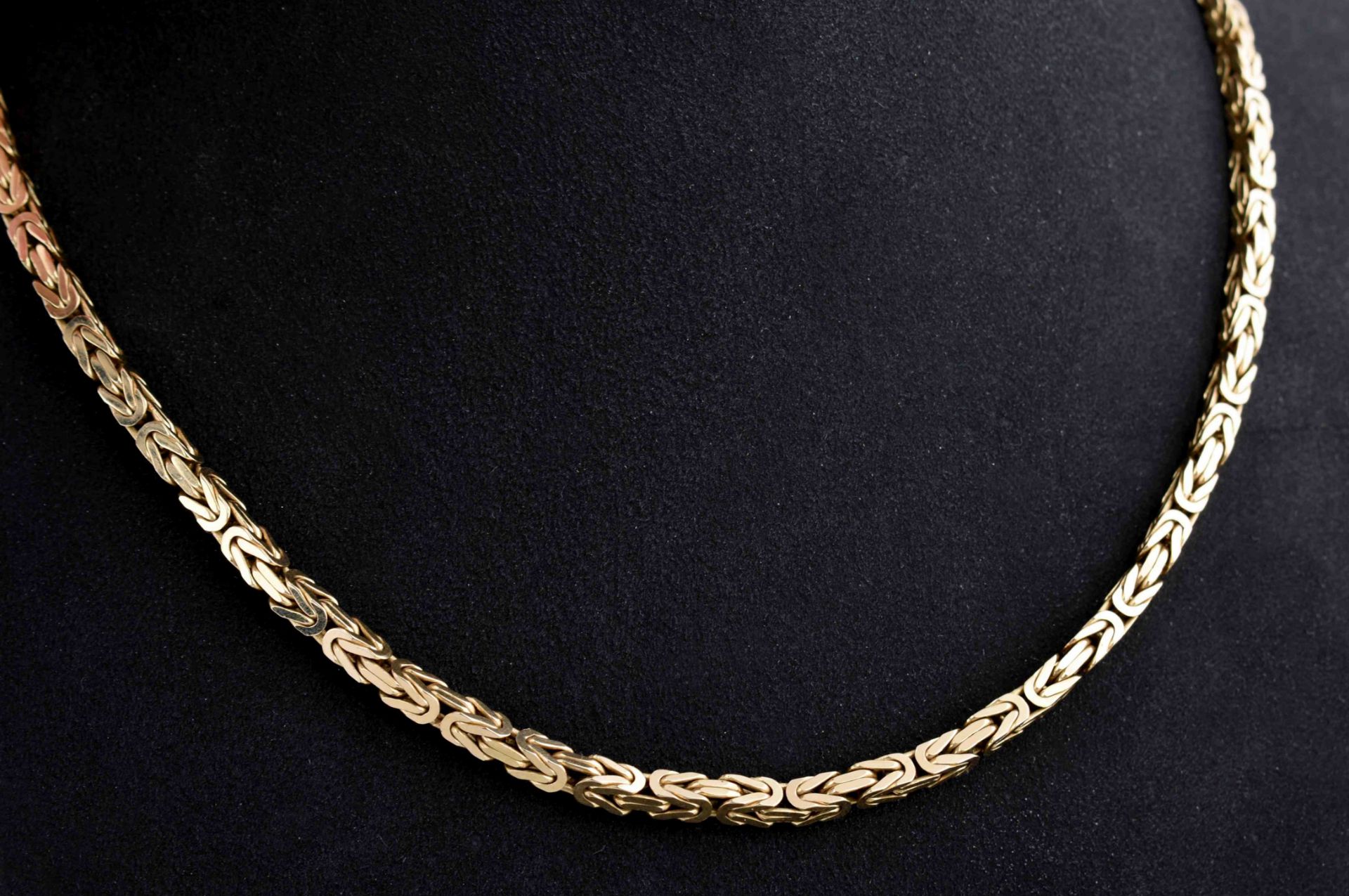 Pulloverkette Silber 925 vergoldet, lange Königskette in stabiler Ausführung, Karabinerschließe, B - Bild 2 aus 4