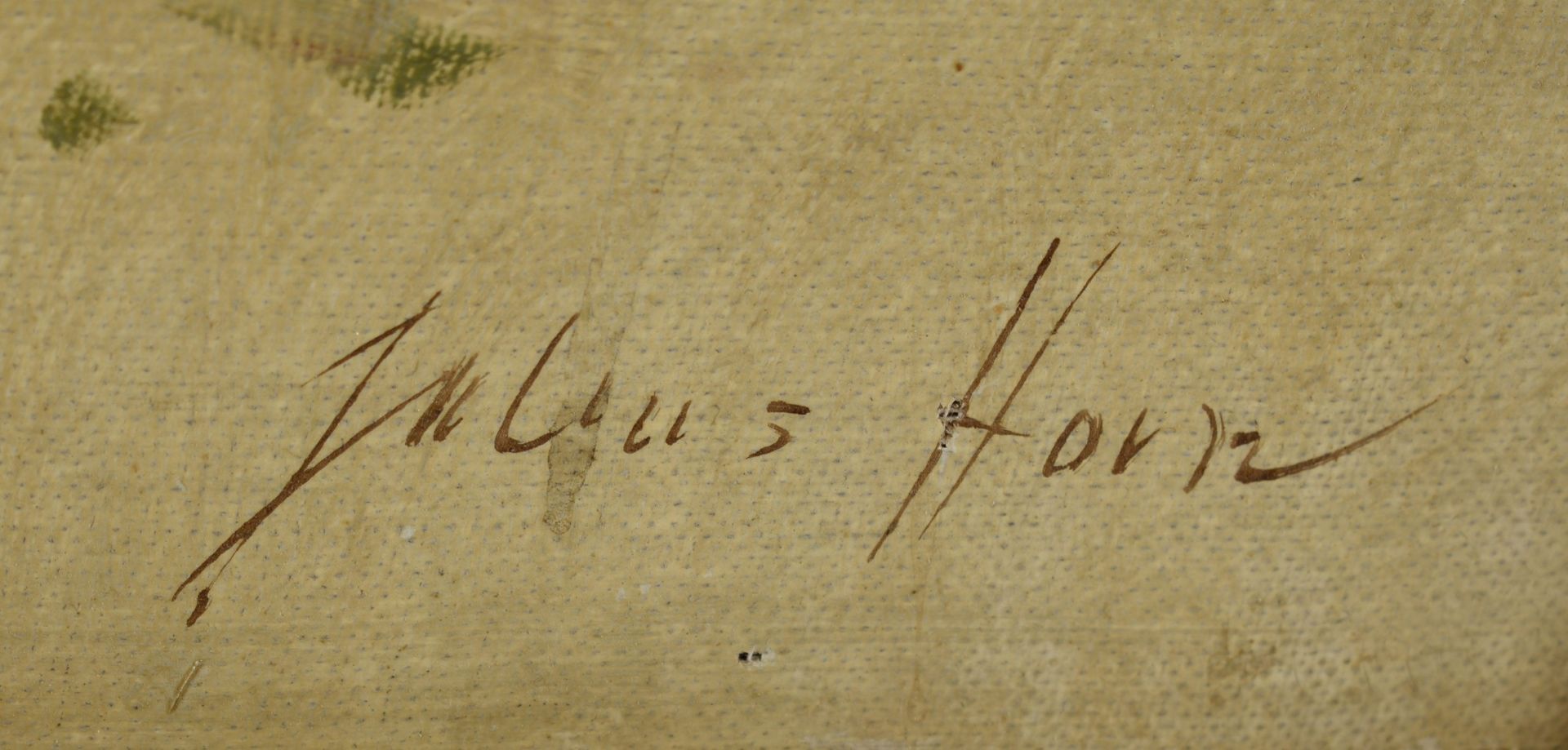Horn, Julius (1900 - ?) Öl/Lwd., Balletttänzerin, rechts unten signiert, ca. 60 x 50 cm, mit - Bild 4 aus 4