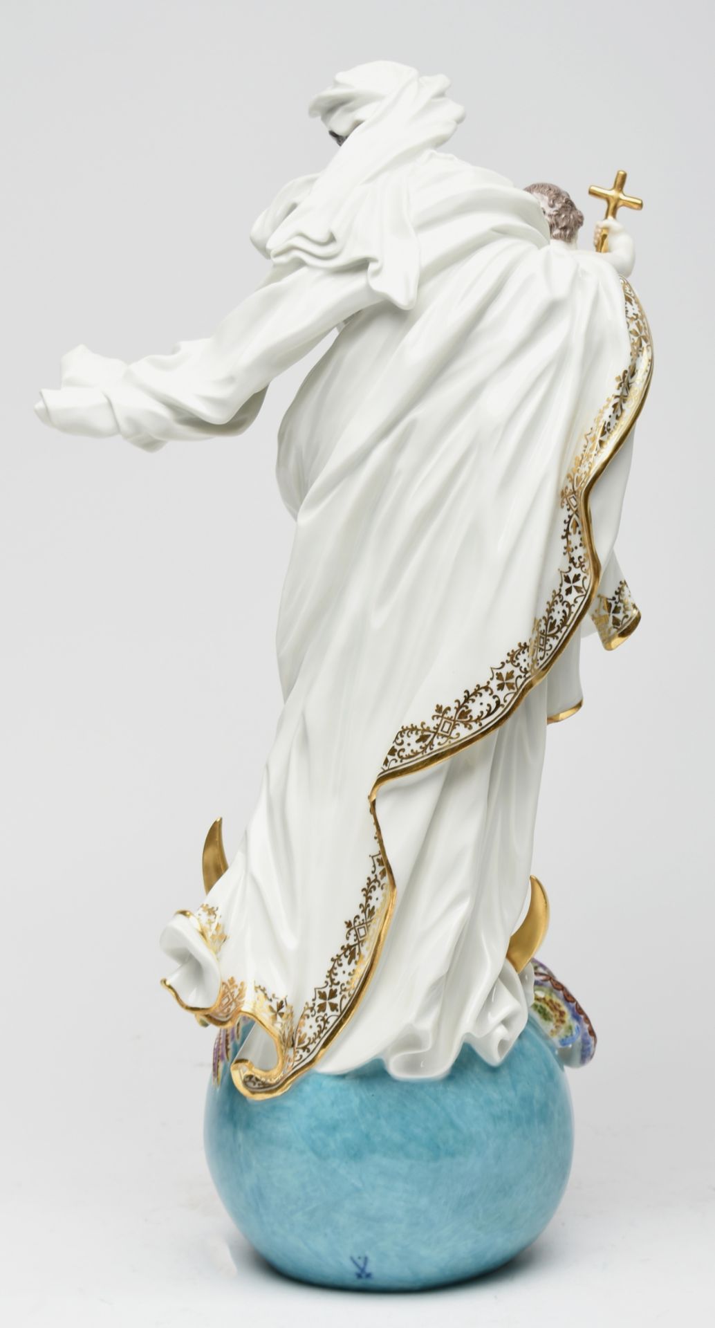 "Maria Immaculata" Manufaktur Meissen, Schwerter unterglasurblau, I. Wahl, Modell von Johann Joachim - Bild 5 aus 5