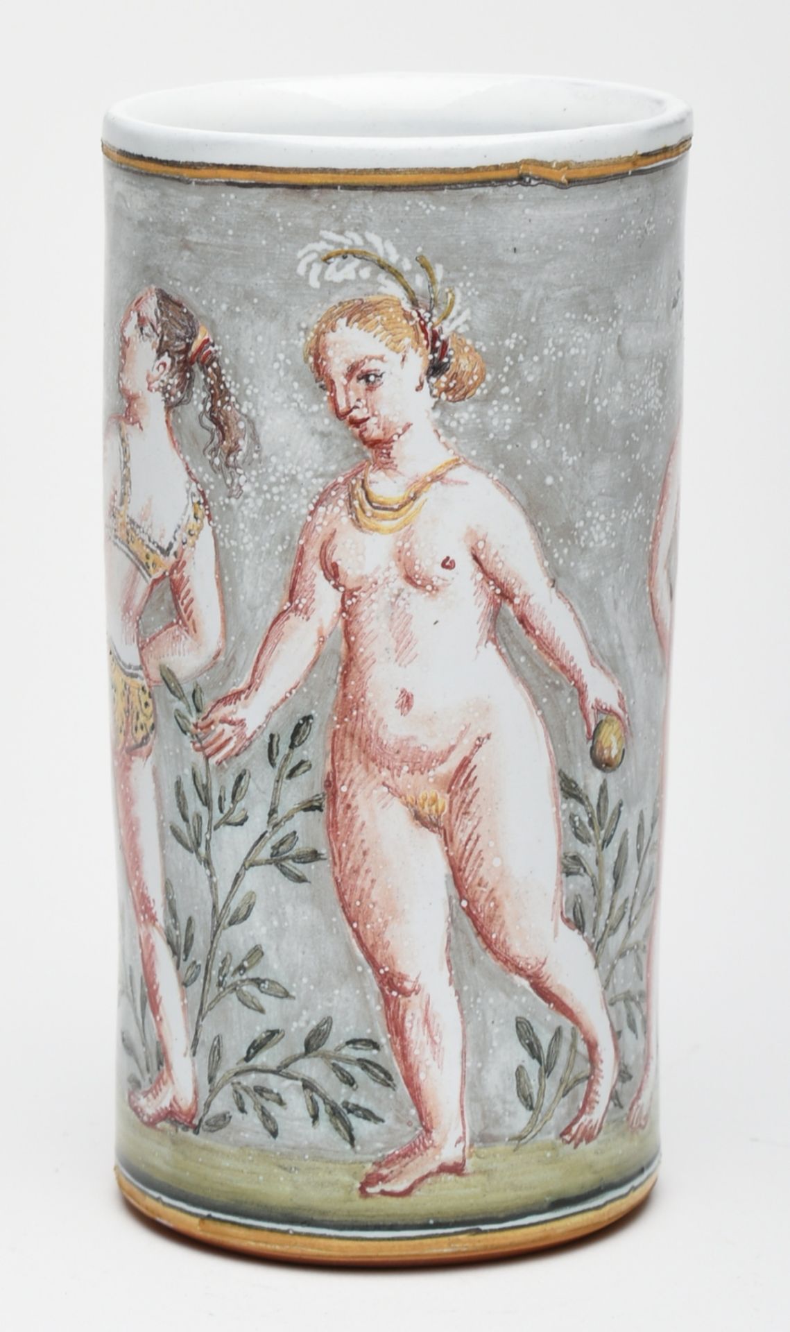 Hilpert-Artes, Sigrid (1953 Melkes/Thür. - lebt u. arbeitet in Dresden) kleine Vase, Fayence, - Bild 2 aus 3