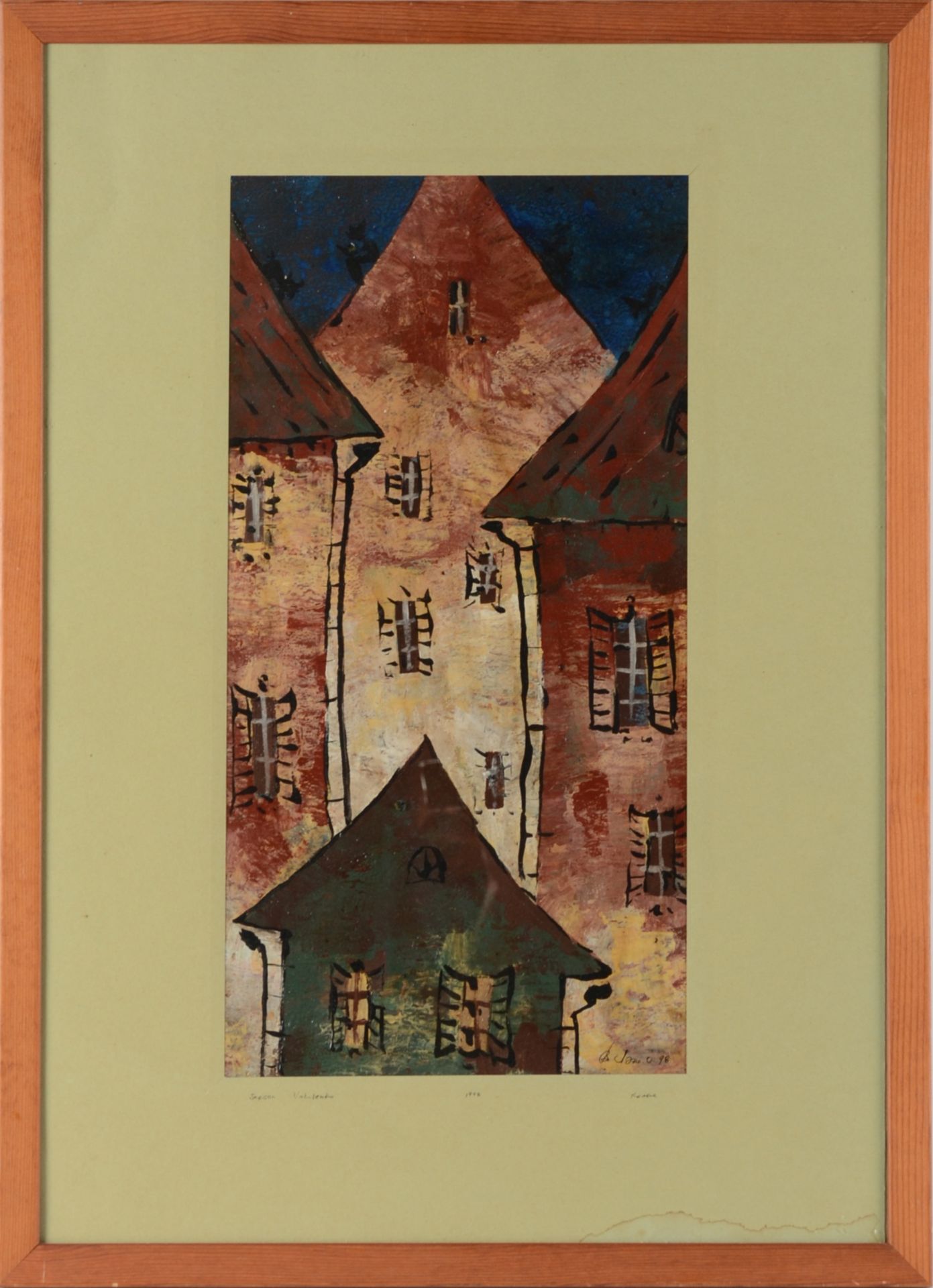 Vakulenko, Sergey Öl/Papier, "Prag", unten signiert und datiert (19)98, gerahmt, hinter Glas im - Bild 3 aus 4