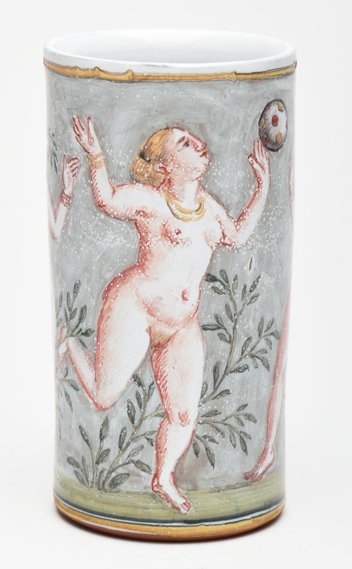 Hilpert-Artes, Sigrid (1953 Melkes/Thür. - lebt u. arbeitet in Dresden) kleine Vase, Fayence, - Bild 3 aus 3
