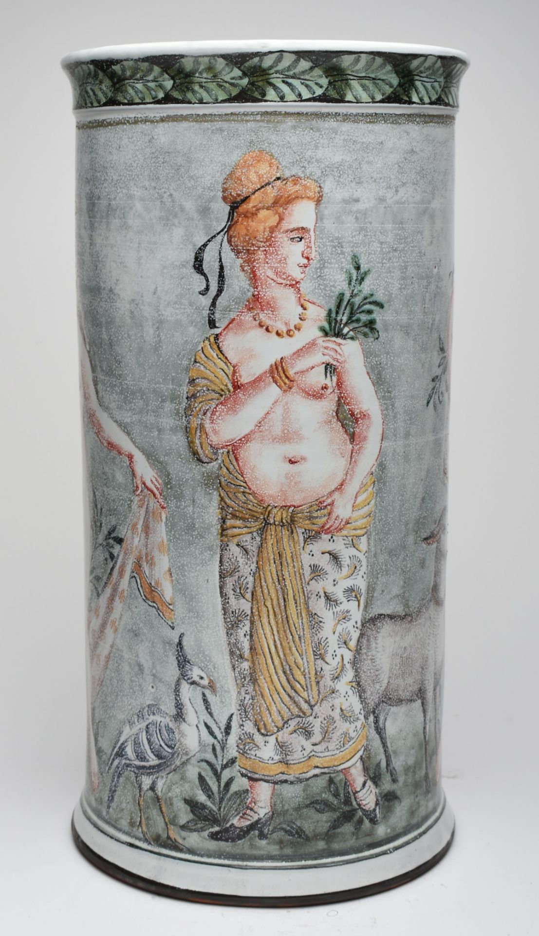 Hilpert-Artes, Sigrid (1953 Melkes/Thür. - lebt u. arbeitet in Dresden) große Vase, Fayence, - Bild 2 aus 4