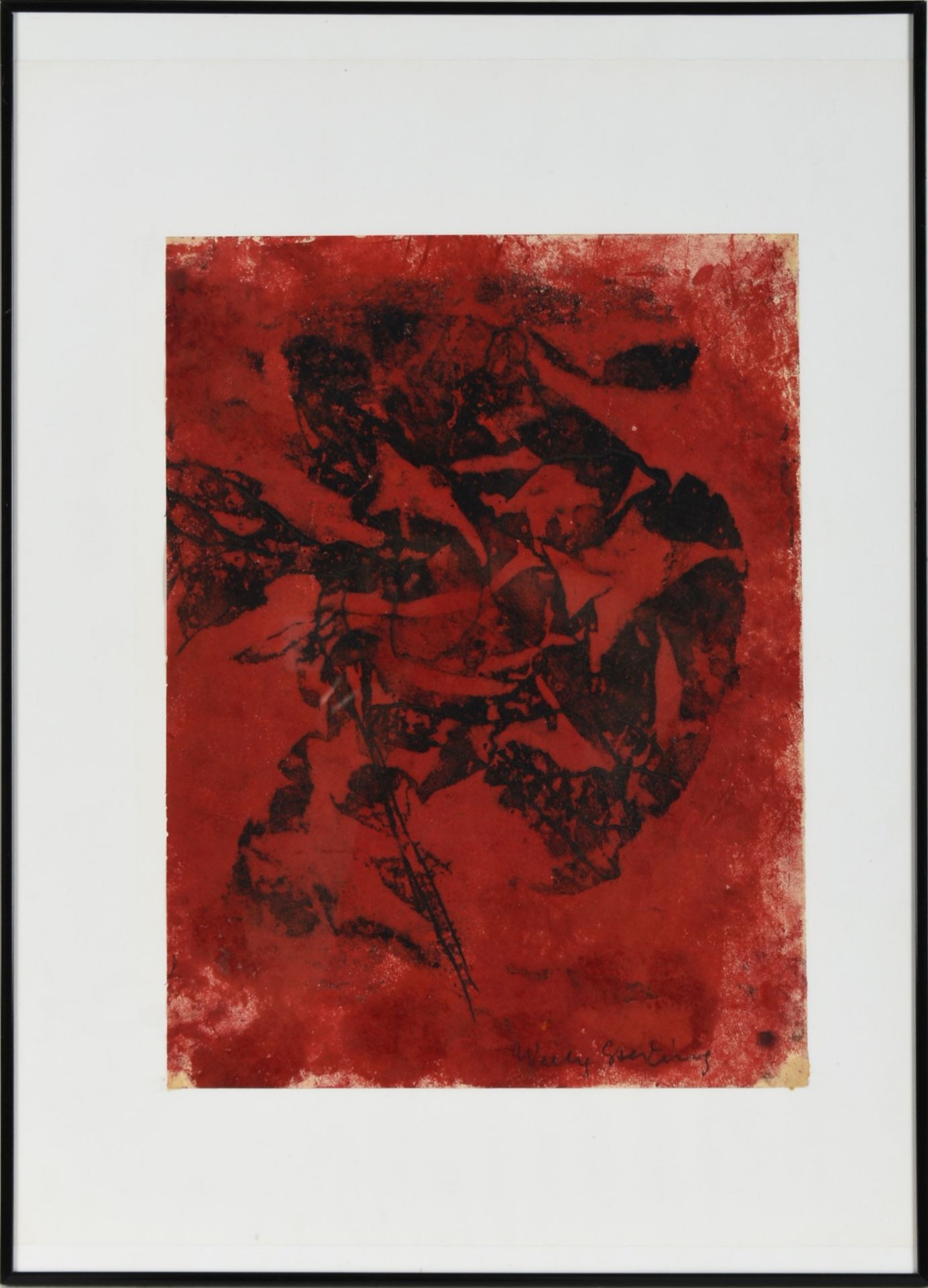 Steding, Willy (um 1920 - 1950 tätig in Hamburg-Wandsbek) Lithografie in Rot und Schwarz auf - Bild 3 aus 4