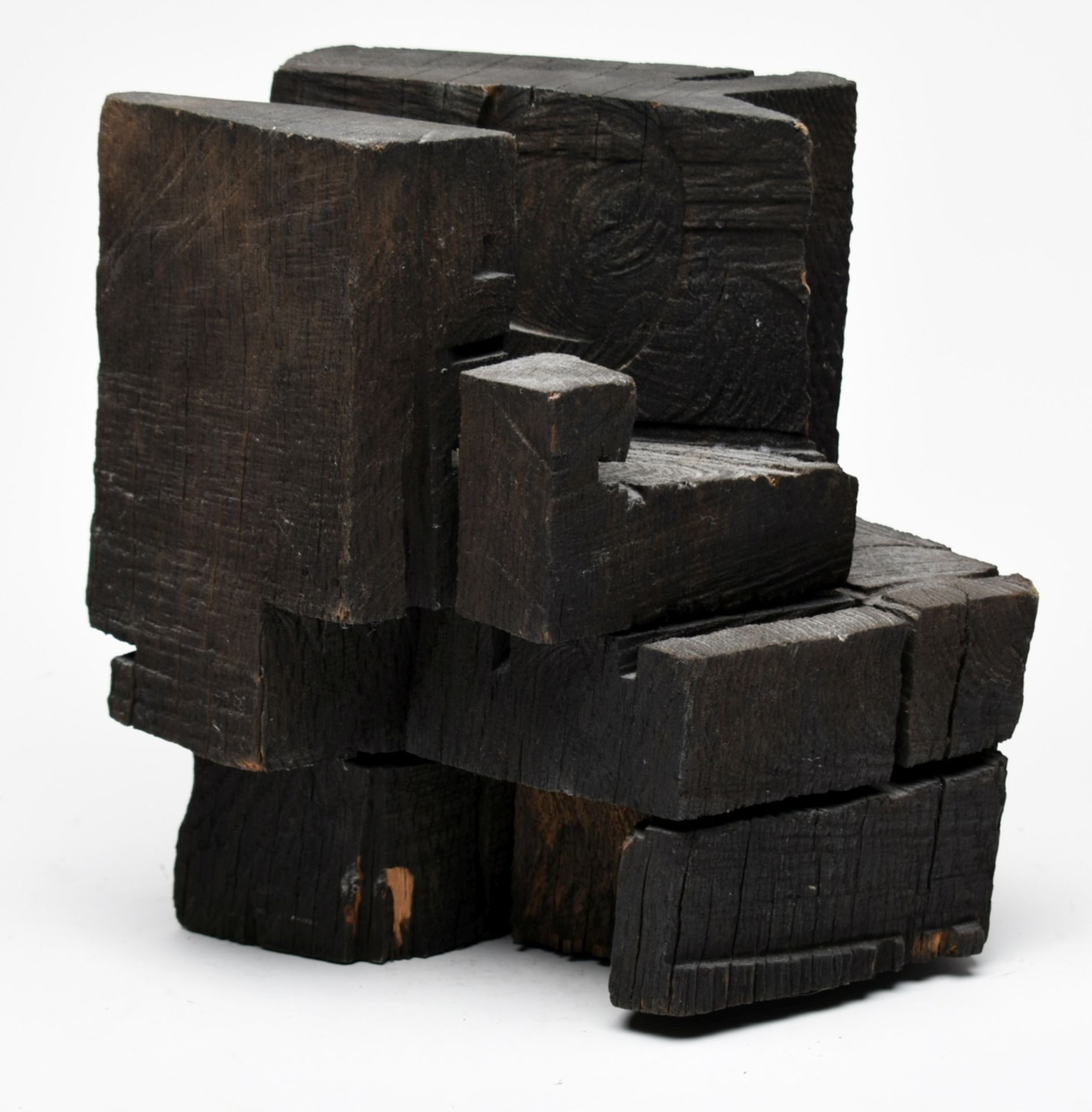 Brockhage, Hans (1925 Schwarzenberg - 2009 ebd.) Skulptur, Eichenholz, "Kubisches Rätsel", mit - Bild 4 aus 6