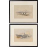 (2) After David Roberts Hand Colored Lithographs