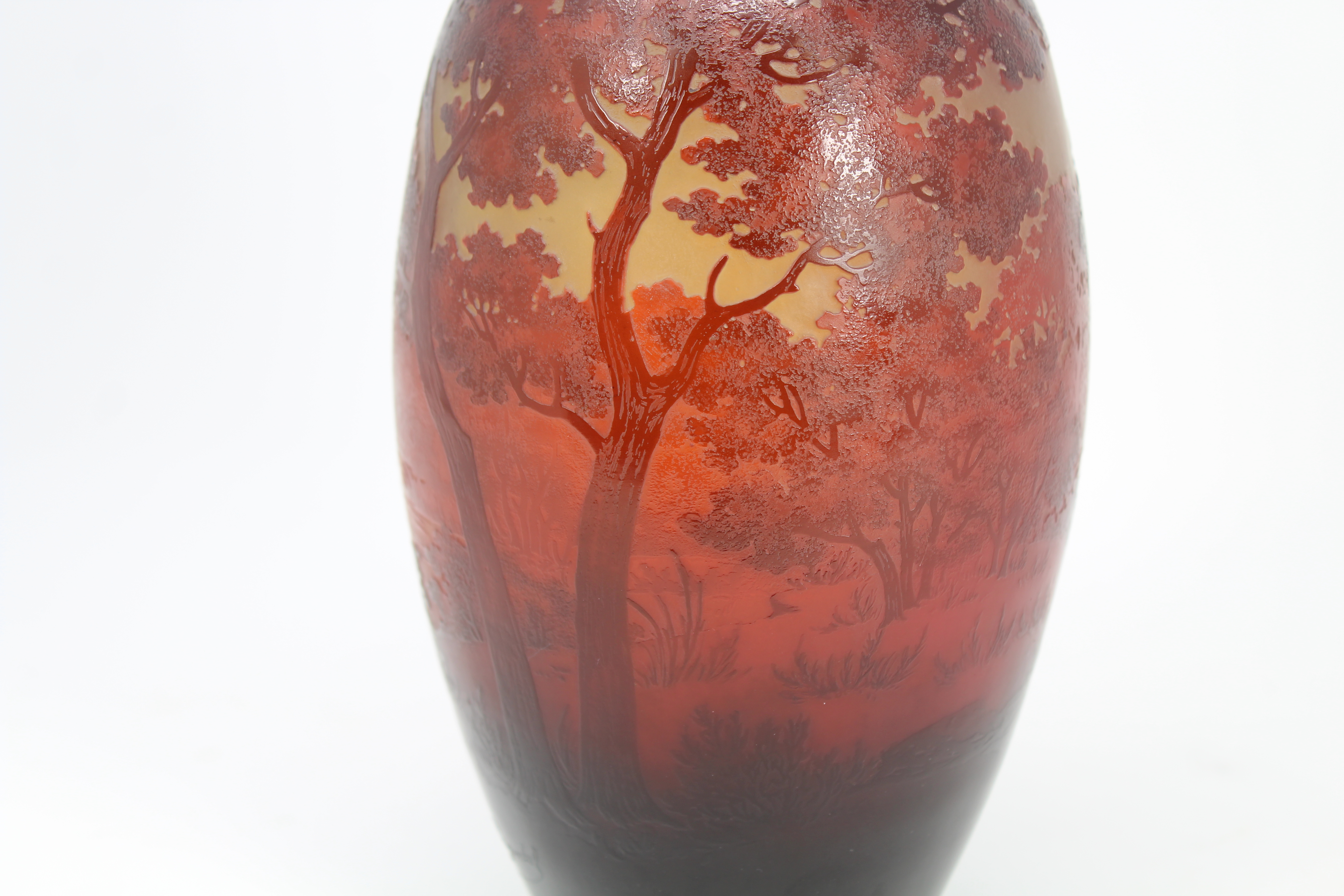 D'Argental Cameo Glass Vase - Image 2 of 2