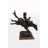 Ronald Sweeten "Rowling Out" Bronze Figure