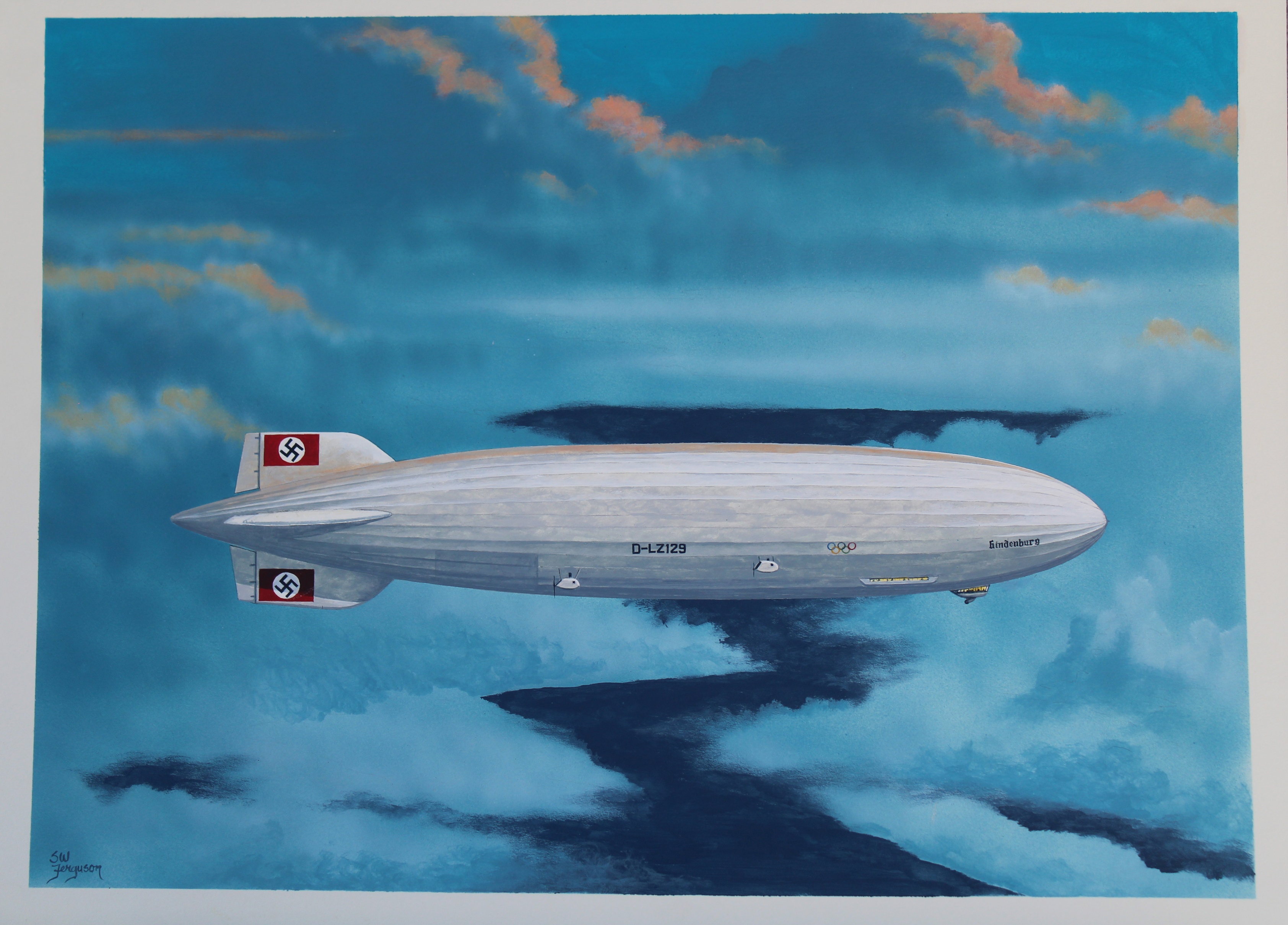 Steve Ferguson (B. 1946) "1936 - Hindenburg" - Image 5 of 5