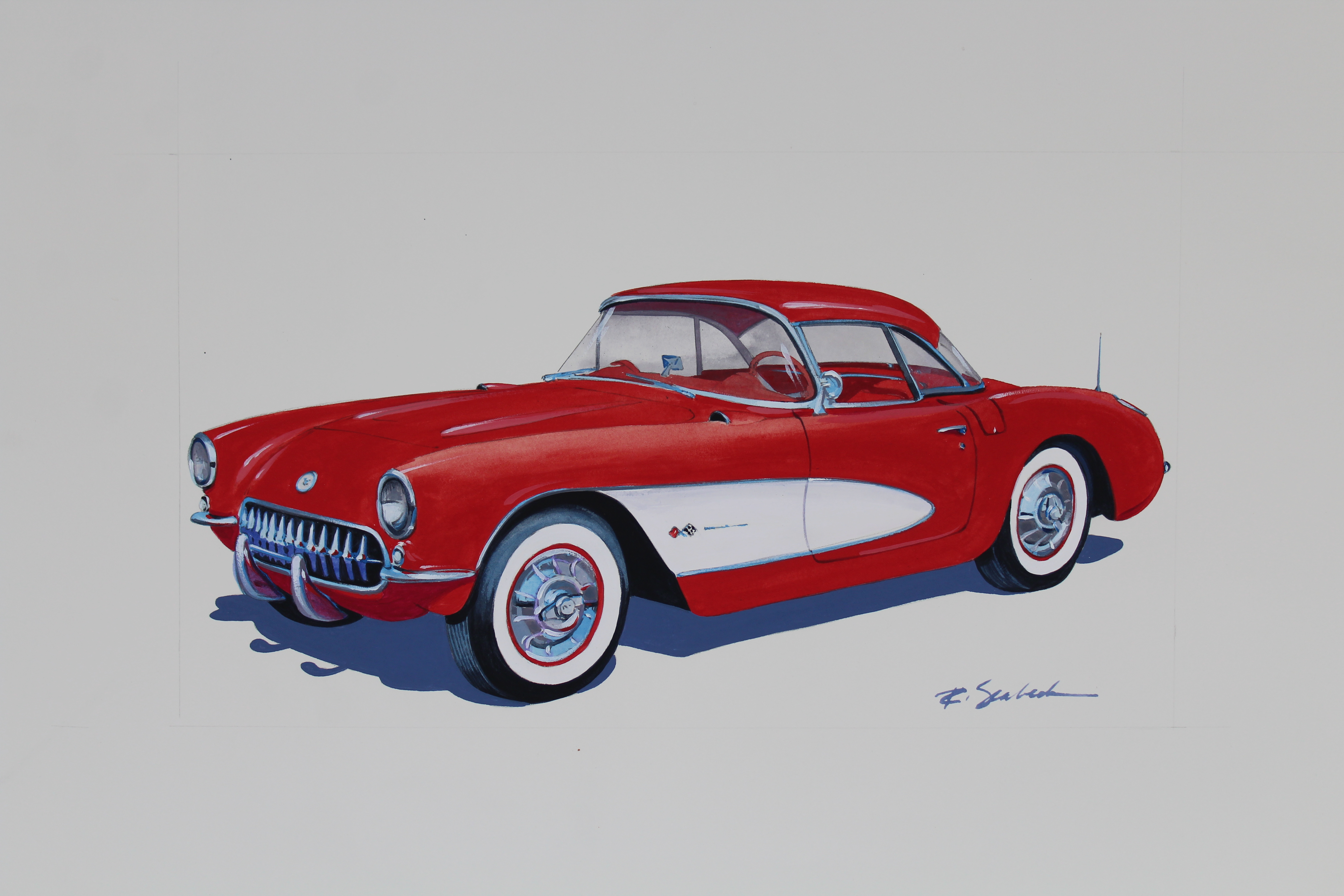 Robert Seabeck (B. 1945) "1957 Corvette"