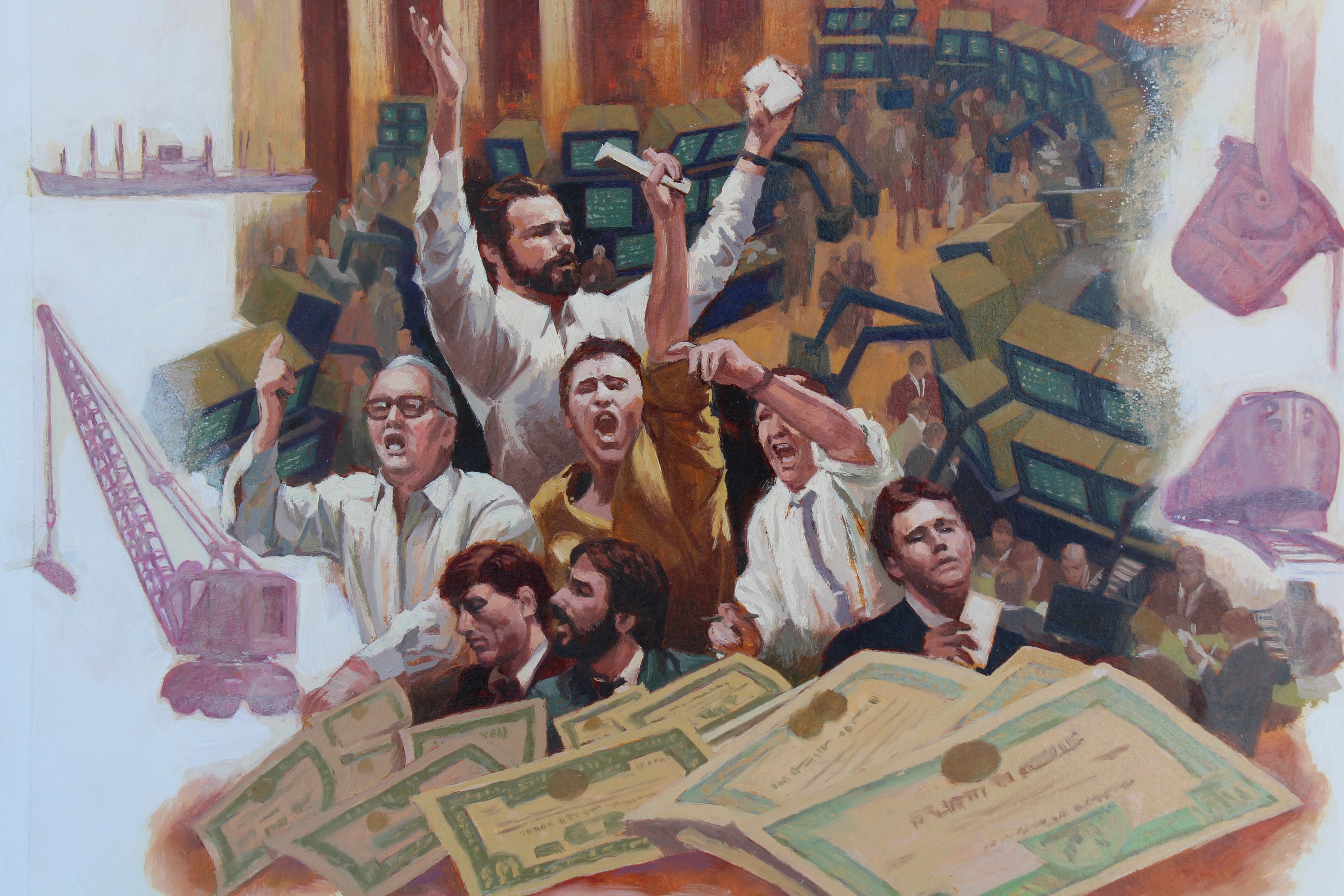 Shannon Stirnweis (B. 1931) "NY Stock Exchange" - Image 2 of 4