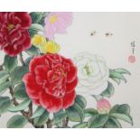 Ren Yu (B. 1945) "Camellias"