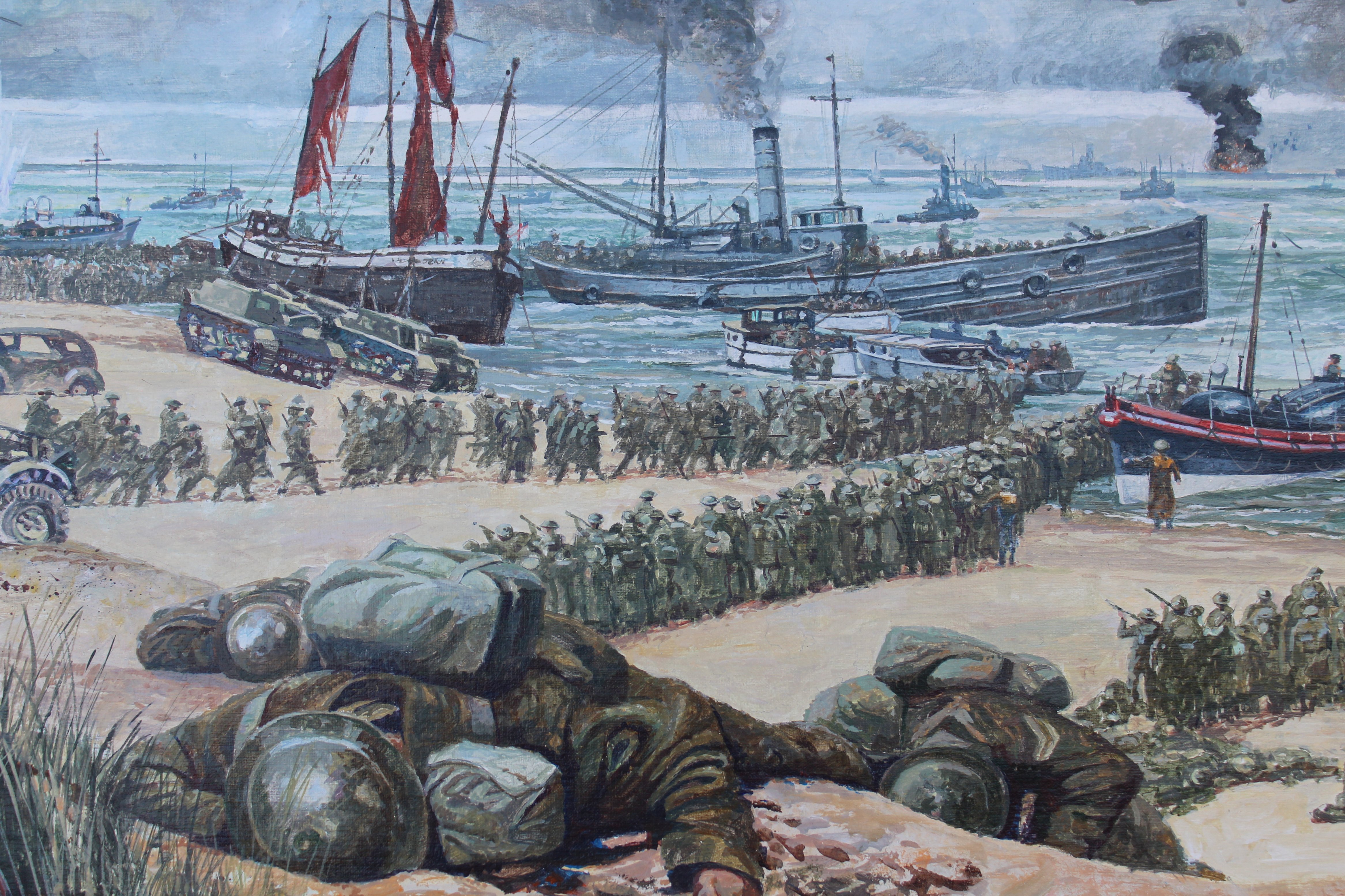 Brian Sanders (B. 1937) "Evacuation of Dunkirk" - Image 4 of 9