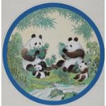 Sun Chuanzhe (Chinese, B. 1915) "Mother Pandas"