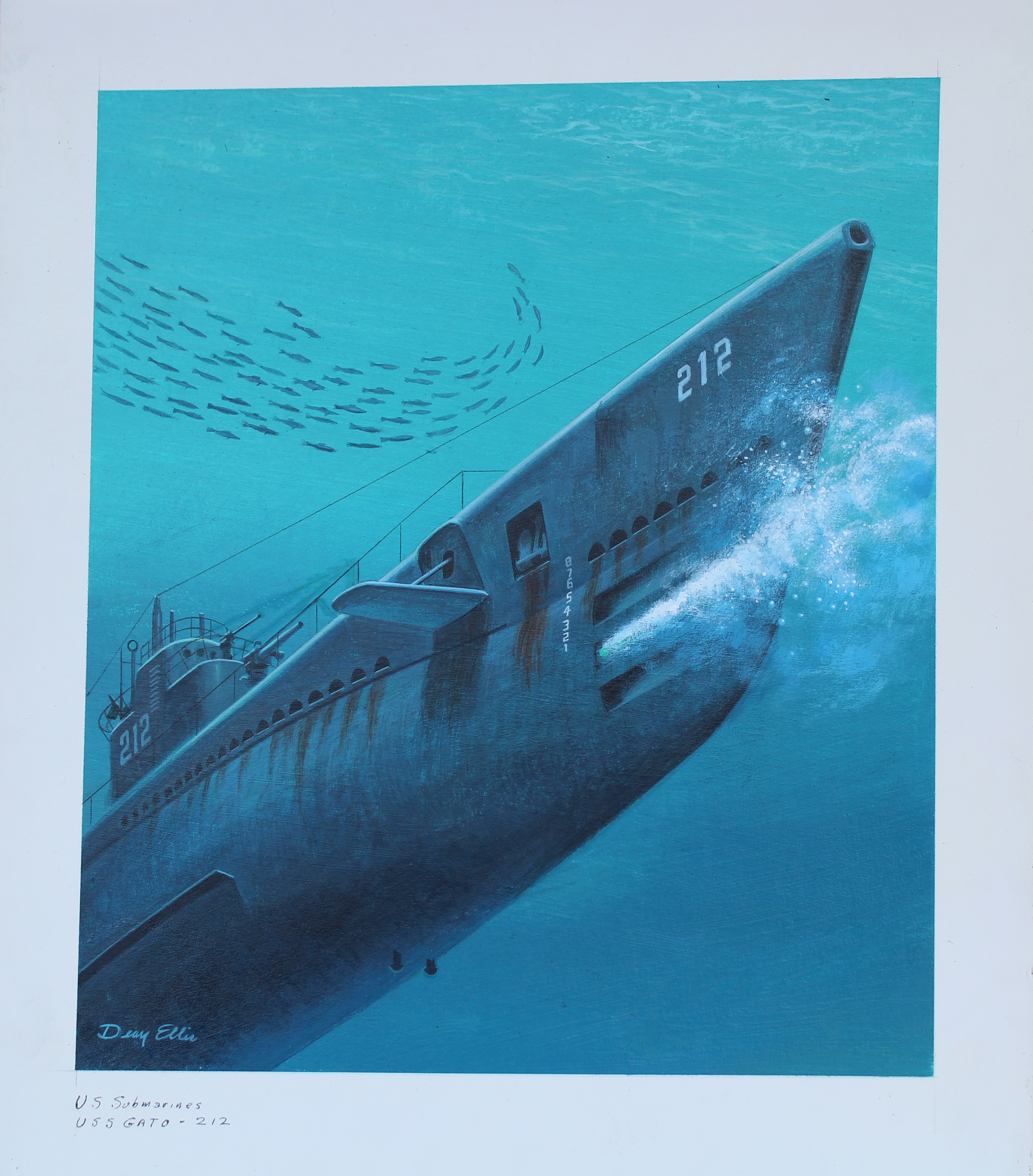 Dean Ellis (1920 - 2009) "Gato Class Submarine" - Image 5 of 5