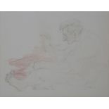 European School, Signed Figural Watercolor/Pencil