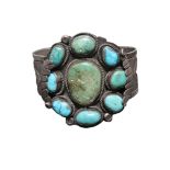 Vintage Navajo Style Silver/Turquoise Bangle