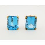 10K Gold & Topaz Earrings