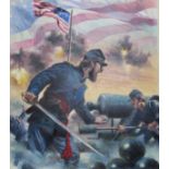 Dennis Lyall (B. 1946) "Flag Attacked Fort Sumter"