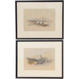 (2) After David Roberts Hand Colored Lithographs