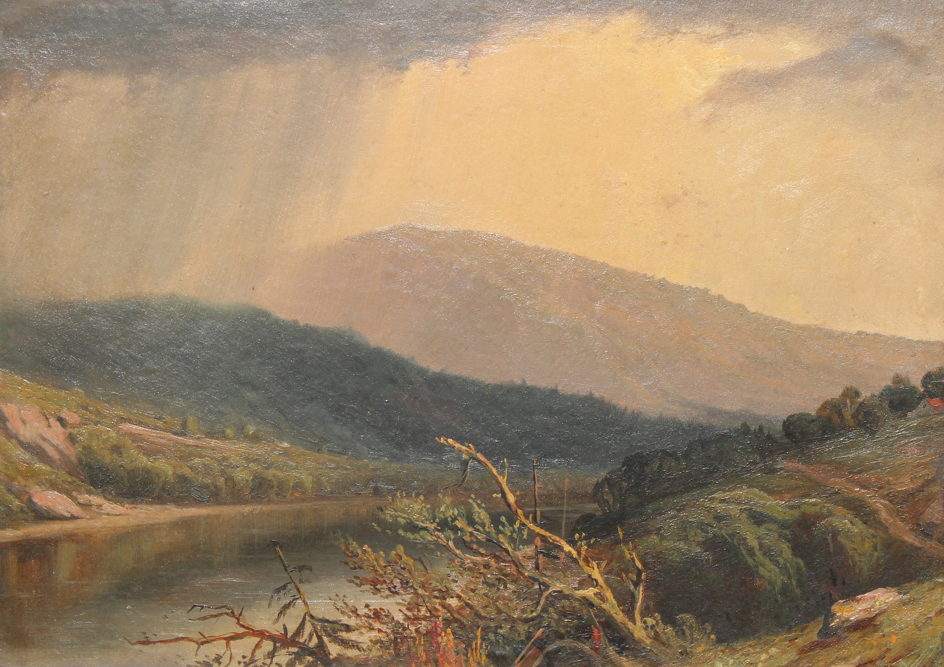 Hudson River School, 19th C. Landscape Painting - Image 2 of 4