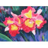 Ren Yu (B. 1945) "Laeliocattleya prism palette"