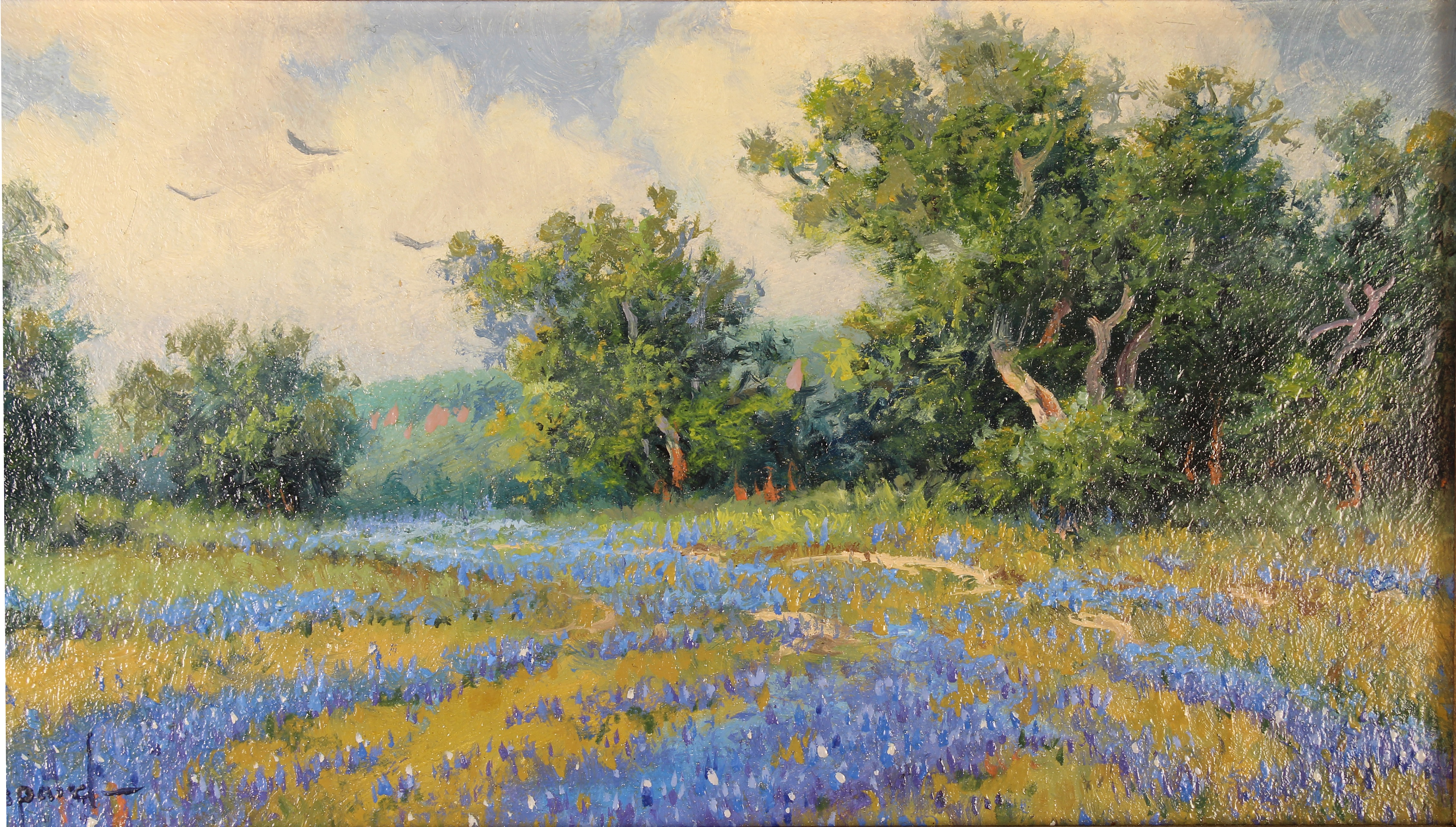 Cal Gaspard (Born 1934) "Blue Bonnets" - Image 5 of 6