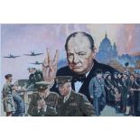 Brian Sanders (B. 1937) "Winston Churchill - PM"