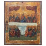 Exhibited 19th C. Russian Icon, The Mystic Supper