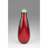 Antique Chinese Red Glass Snuff Bottle