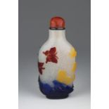Unusual 18th C. Six-Color Chinese Snuff Bottle
