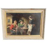 19th C. European School Interior Scene Painting