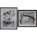(2) 1970s Pencil Signed Etchings