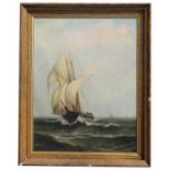 Framed 19th C. Nautical Painting