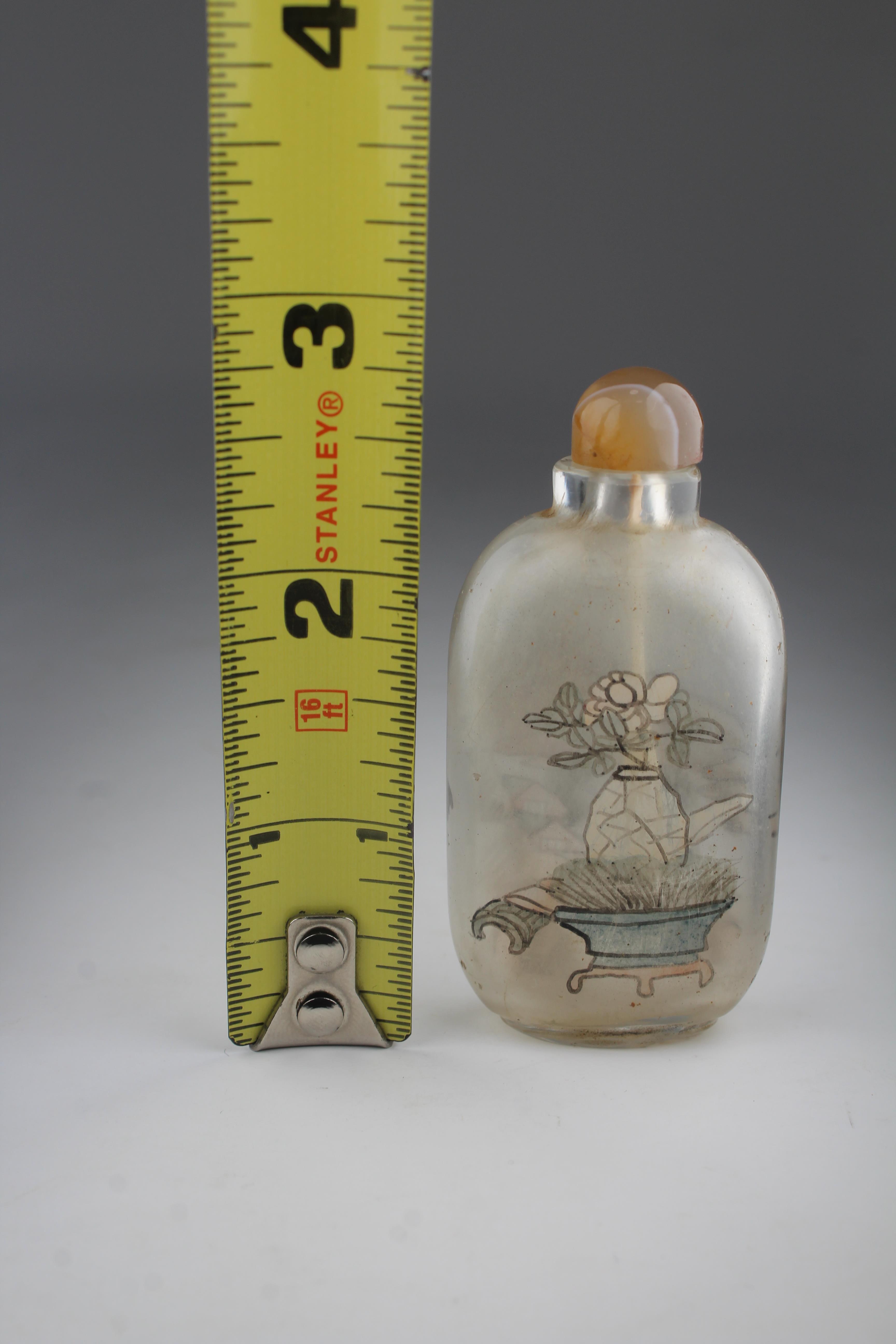 19th C Chinese Interior Painted Glass Snuff Bottle - Image 4 of 5