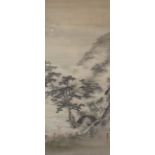 Antique Chinese Watercolor Scroll Painting, Signed