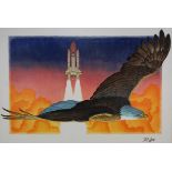 David K. Stone (1922 - 2001) Space Shuttle / Eagle