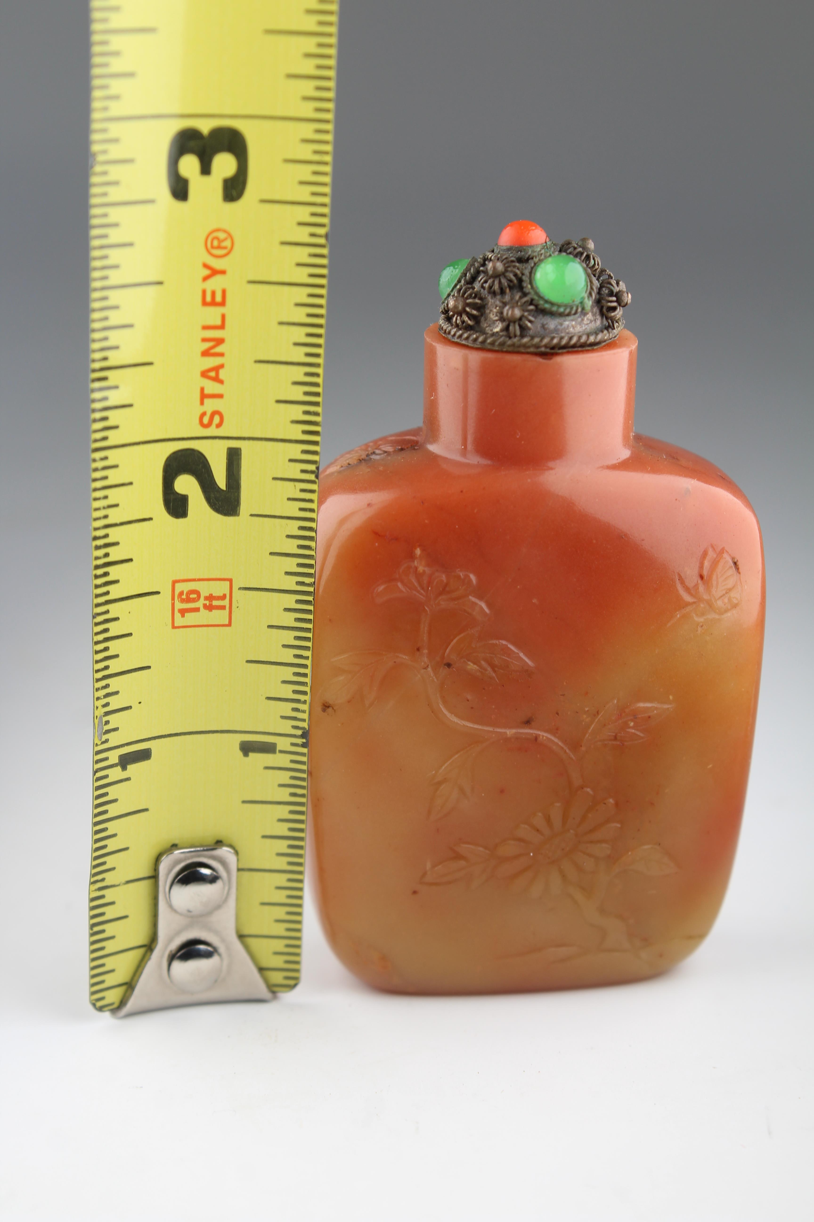 19th C. Chinese Carved Stone Snuff Bottle - Image 4 of 6