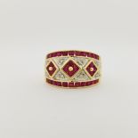 14K Gold Ruby & Diamond Ring