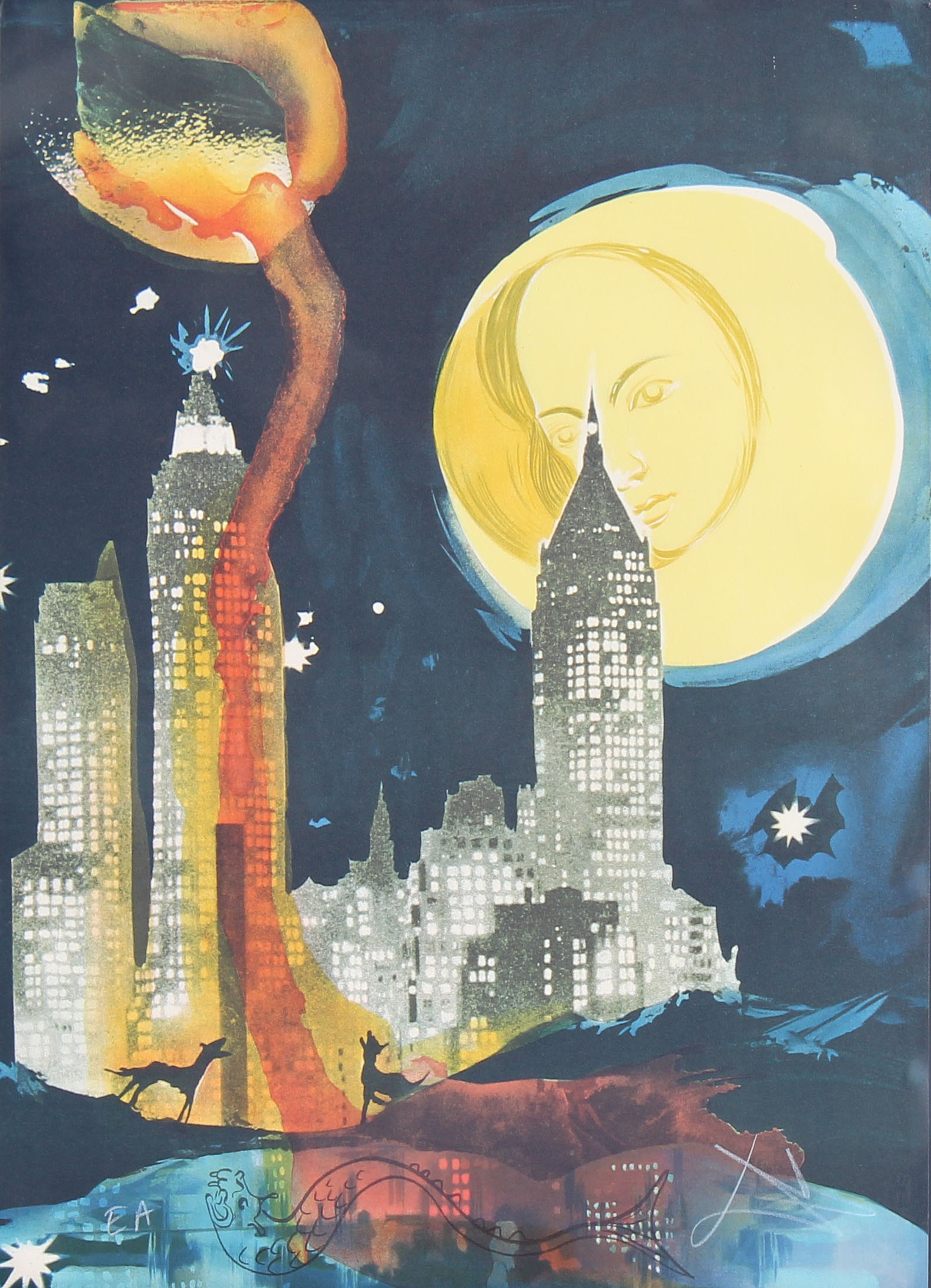 Salvador Dali (1904 - 1989) "Manhattan Skyline" EA - Image 2 of 5