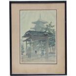 Antique Framed Japanese Woodblock, Signed