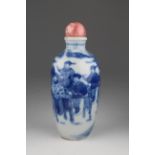 Jingdezhen Kilns, Blue & White Snuff Bottle