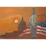 Tom Lydon (B. 1944) "Statue of Freedom"