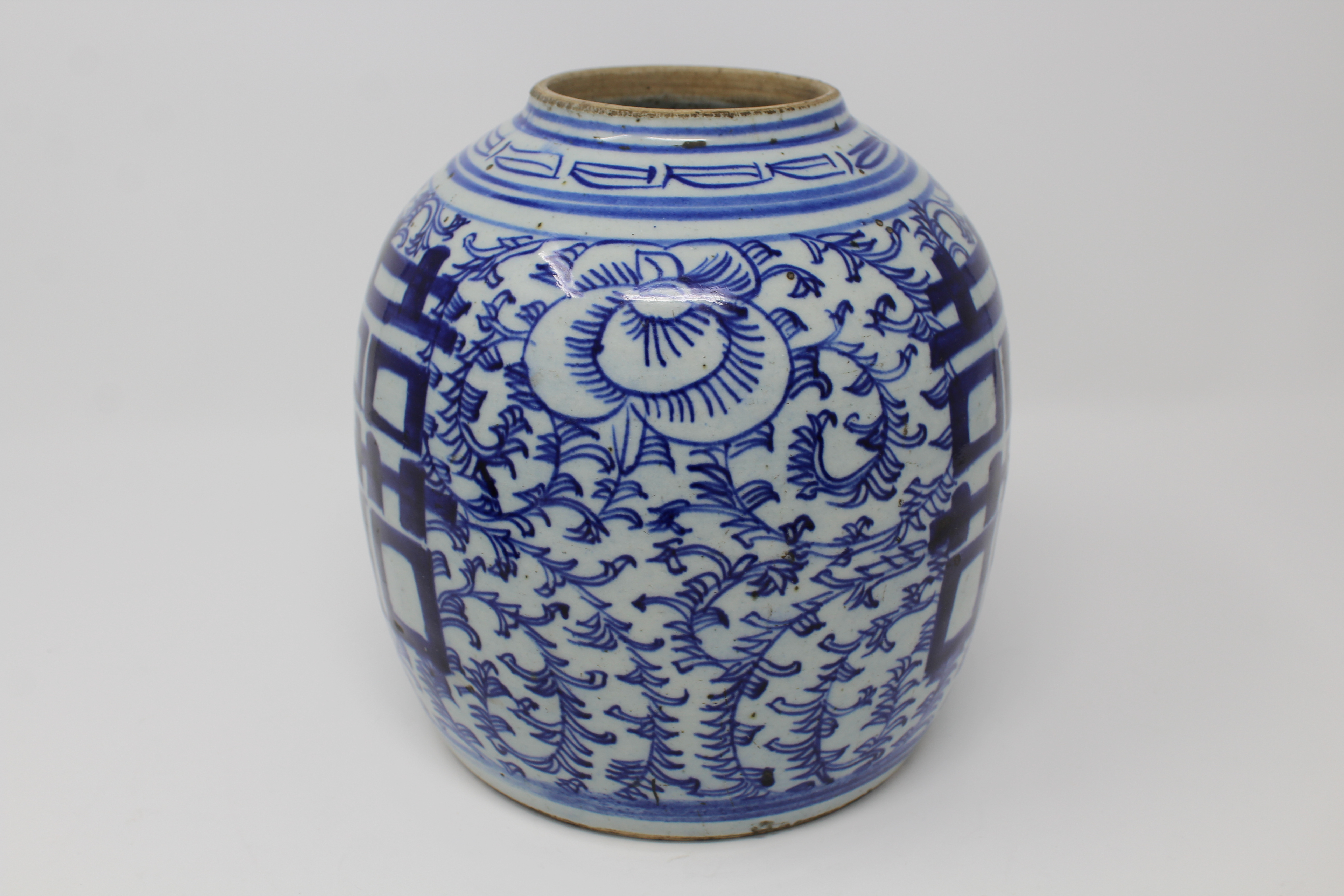 Antique Chinese Blue/White Ginger Jar - Image 3 of 4