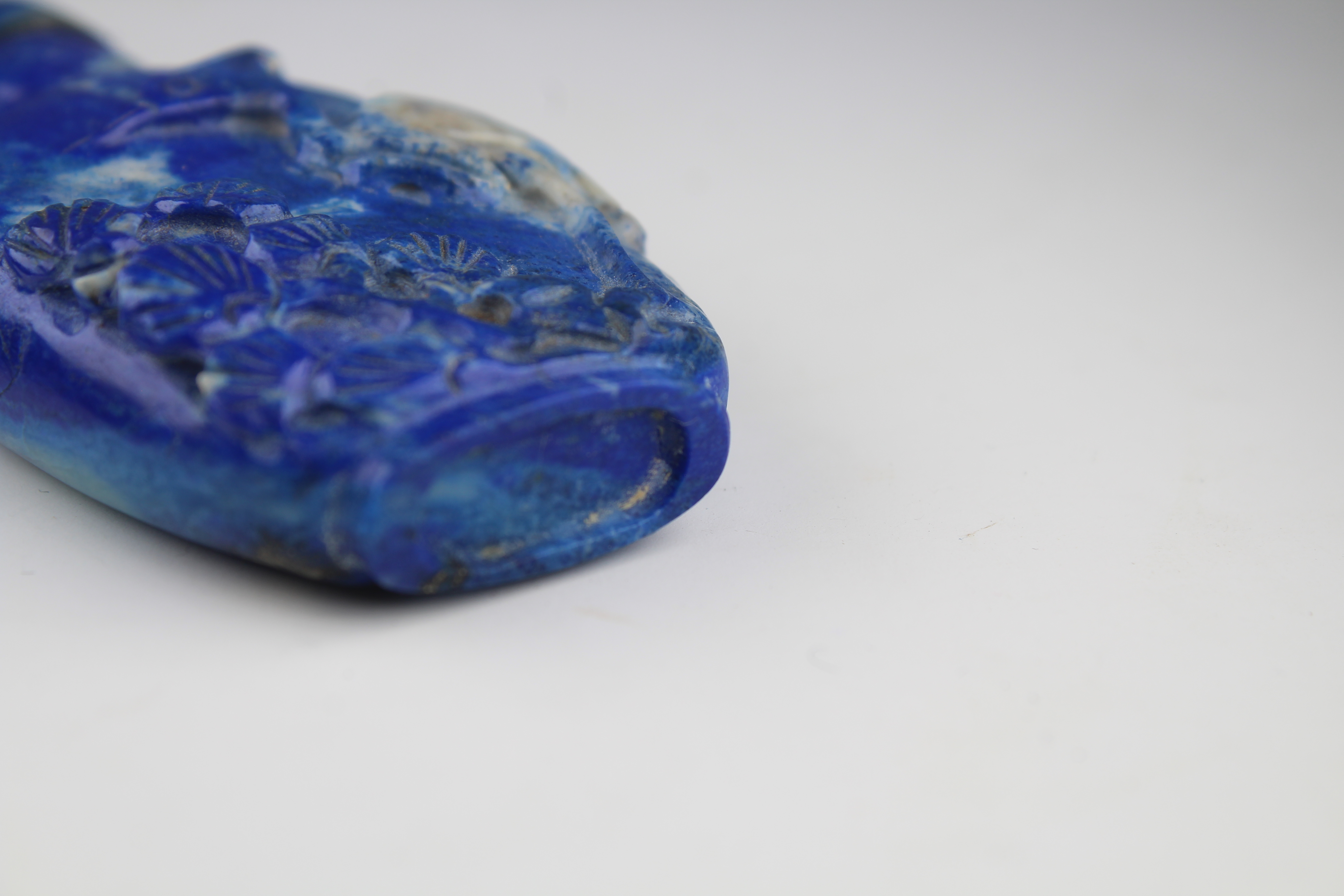 Chinese Carved Lapis Lazuli Snuff Bottle - Image 5 of 5