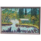 20th C. Hawaiian Landscape Painting, Signed