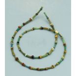 Late Period Egyptian Faience Necklace
