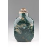 Rare 19th C. Moss Agate Chinese Snuff Bottle