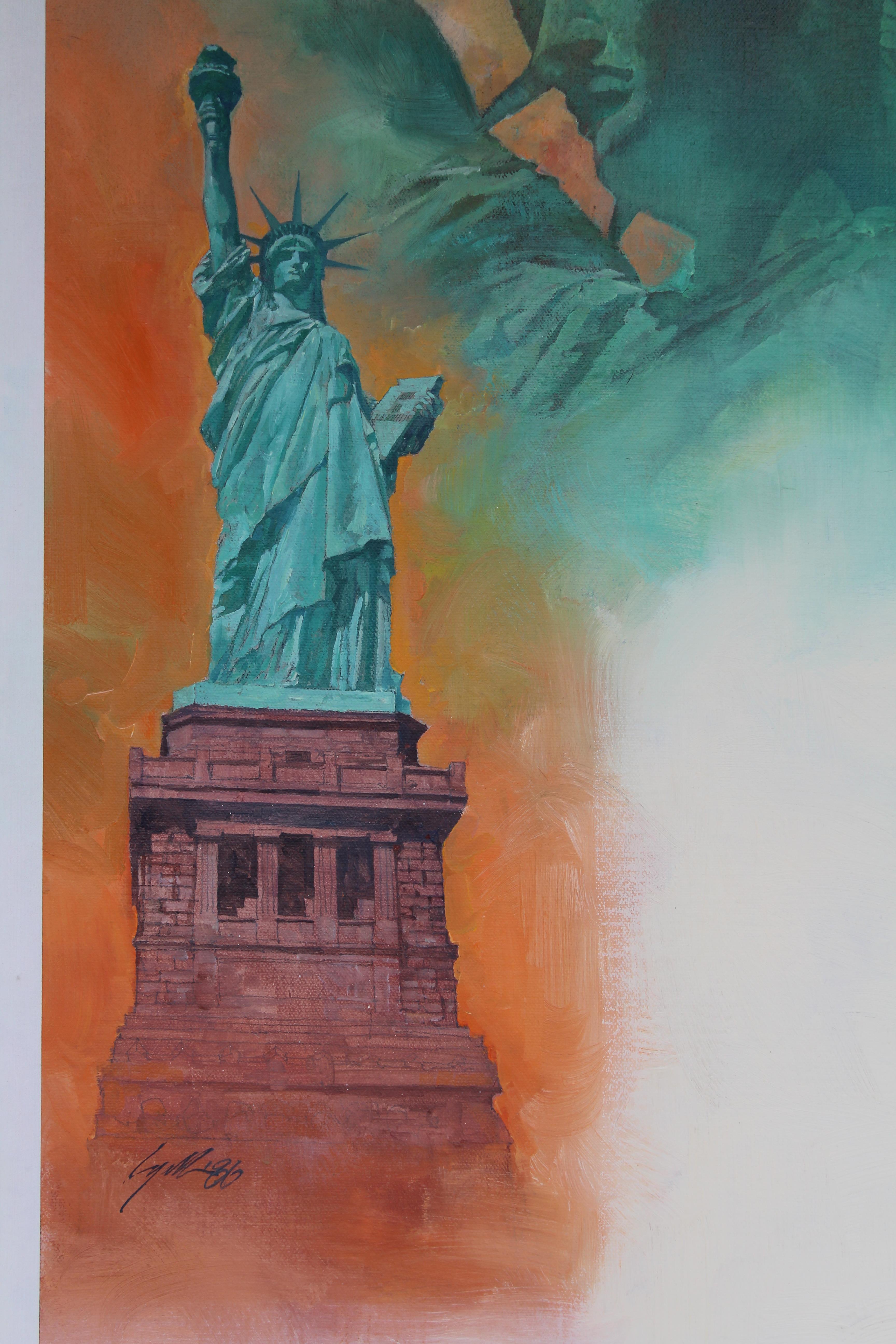 Dennis Lyall (B. 1946) "Statue of Liberty #2" - Image 2 of 4