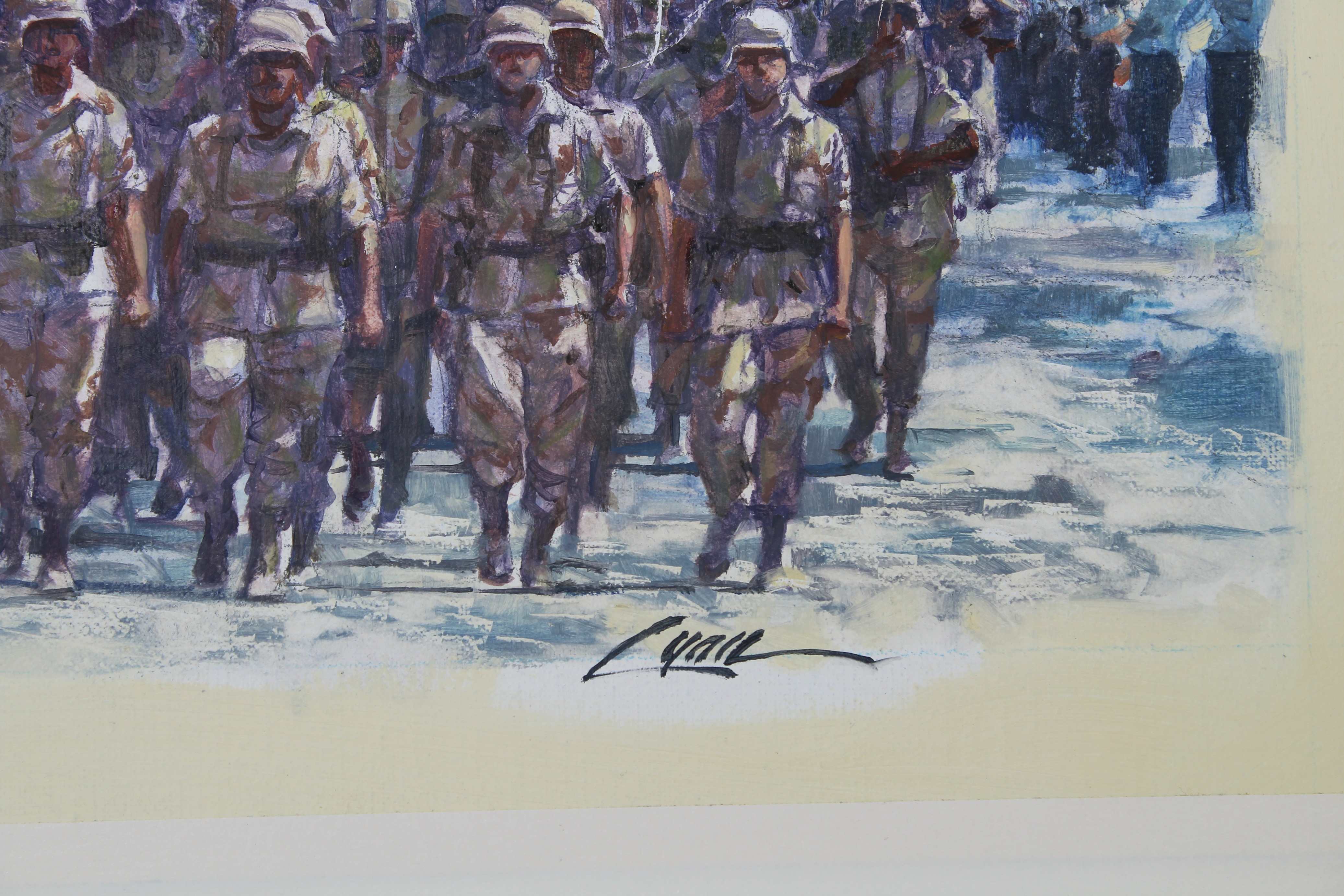 Dennis Lyall (B. 1946) Desert Storm Triumph Parade - Image 3 of 4